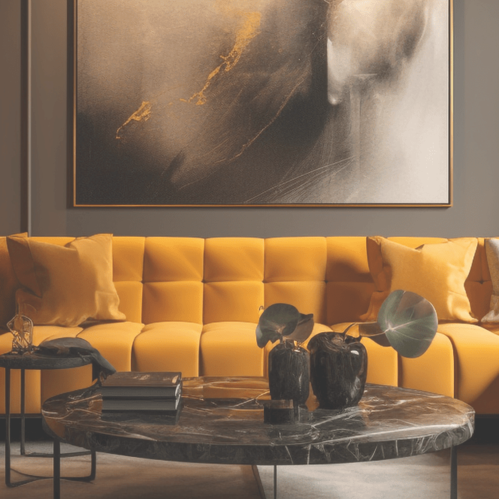 comfortable modern sofa luxury armchair illuminated electric lamp generated by ai 1