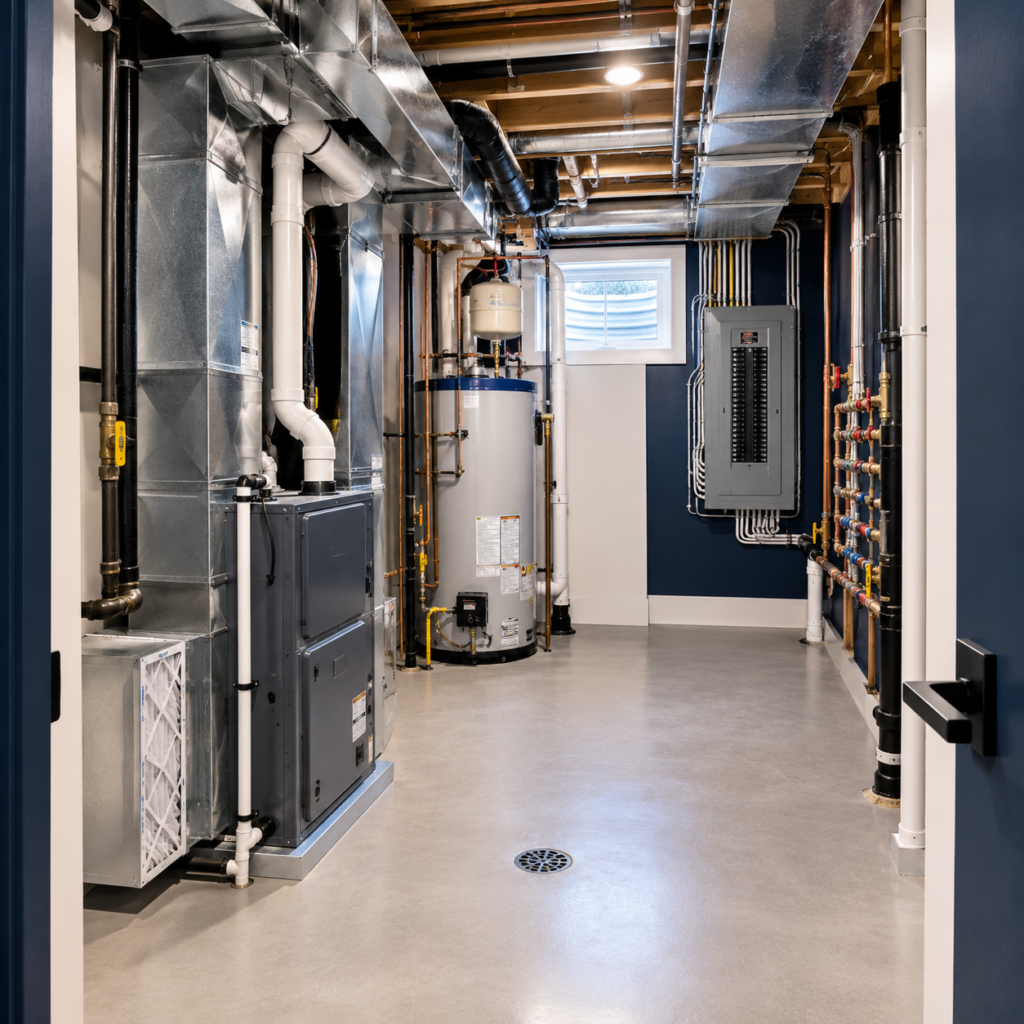 06 basement mechanical room access