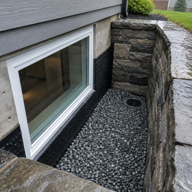 16 basement window well drainage