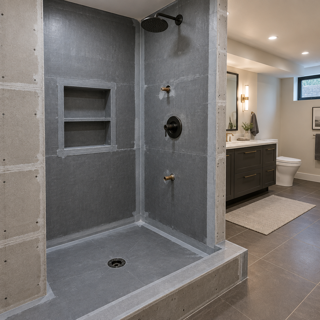 20 basement bathroom wall assembly